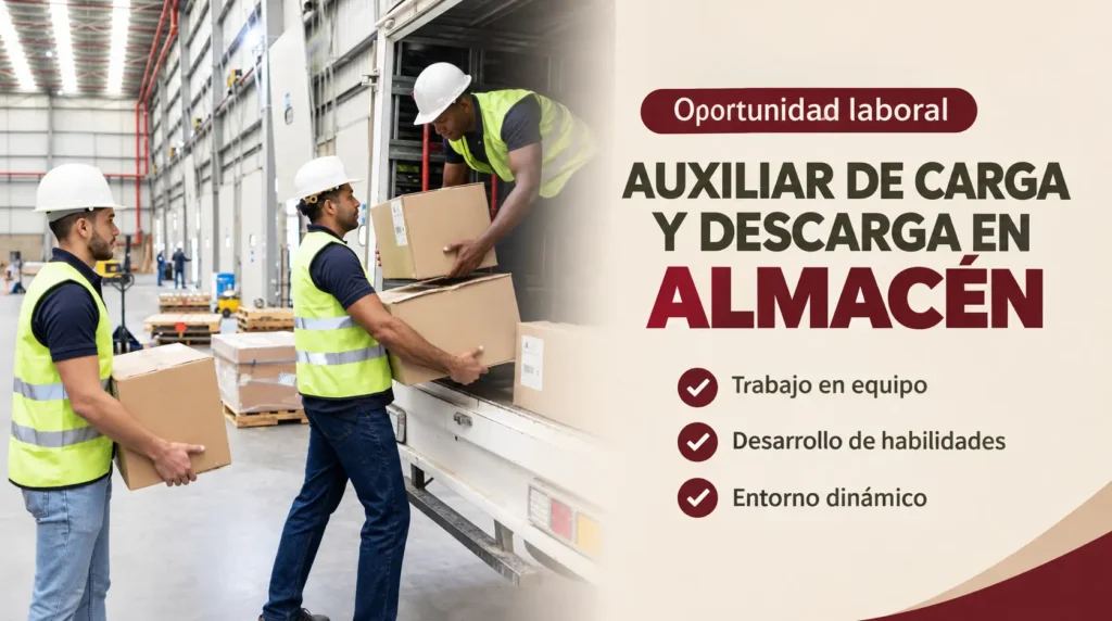 Auxiliar de carga y descarga en almacén