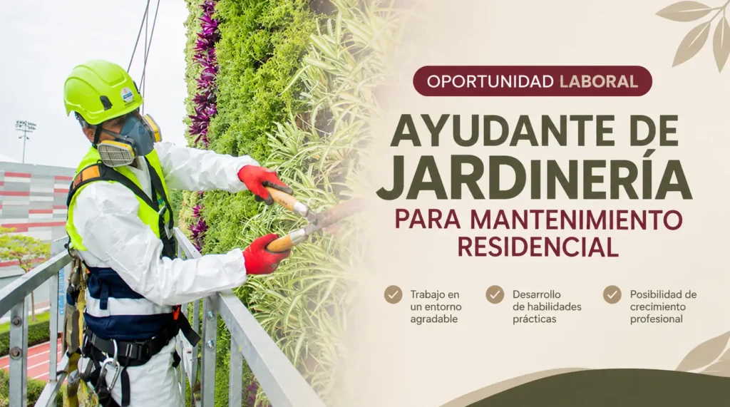 Ayudante de jardinería para mantenimiento residencial
